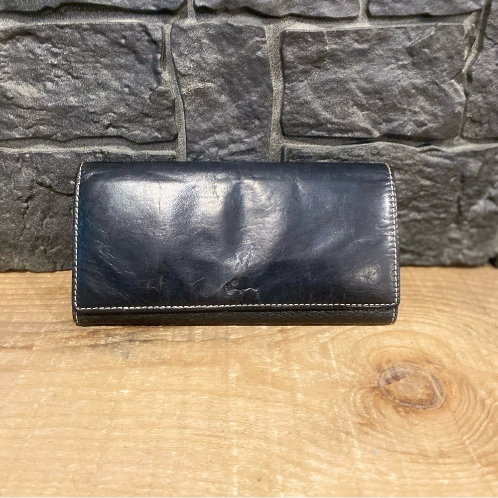 Roots Black Leather Wallet